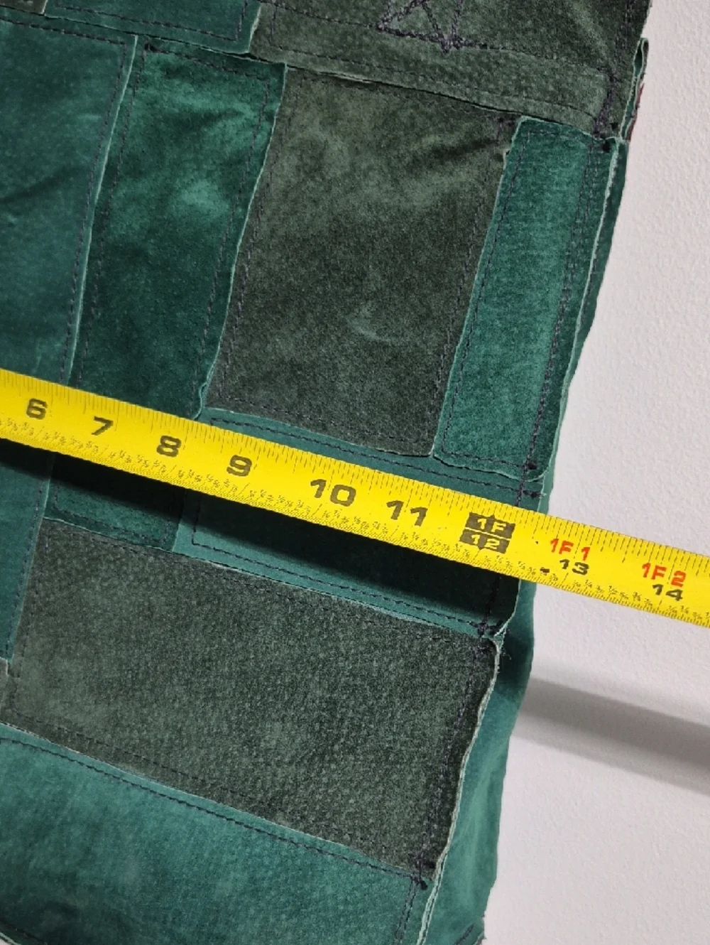 Mad JAZZIN Green MultiColor Leather Patchwork Tote Bag With Straps One Of A Kind - Picture 12 of 13